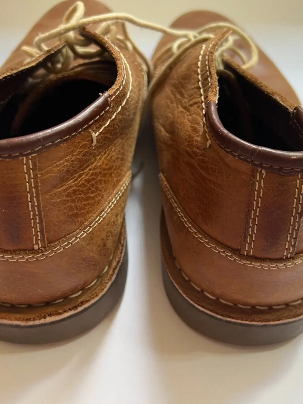 Kenneth Cole Reaction Desert Sun Cognac Leather Chukka Boots Men's 11M
